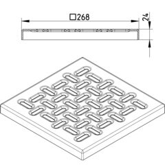 Line Drawing - Grating-Drain-300